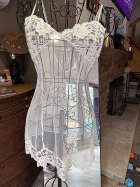 White Lace Sheer Chemise